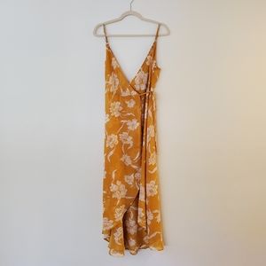 Show Me Your Mumu Meghan Wrap Mustard Floral Dress